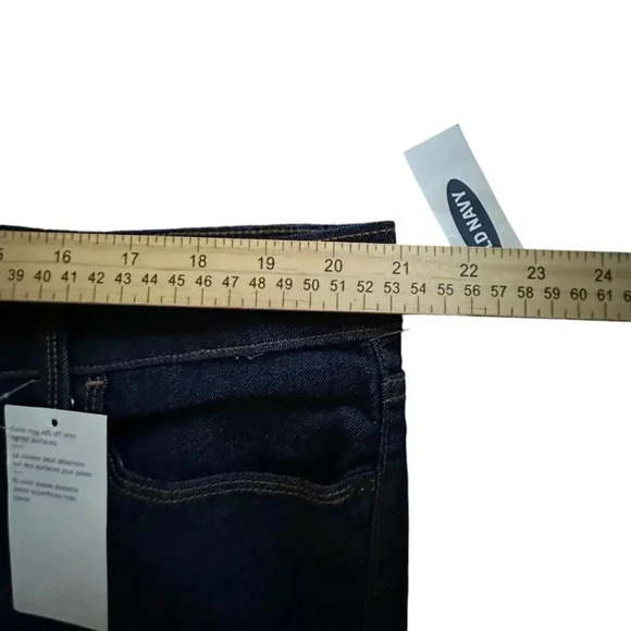 Old Navy Stretch Super Skinny Womens Jeans Plus Sz 22 Short Dark Wash New - Picture 9 of 14